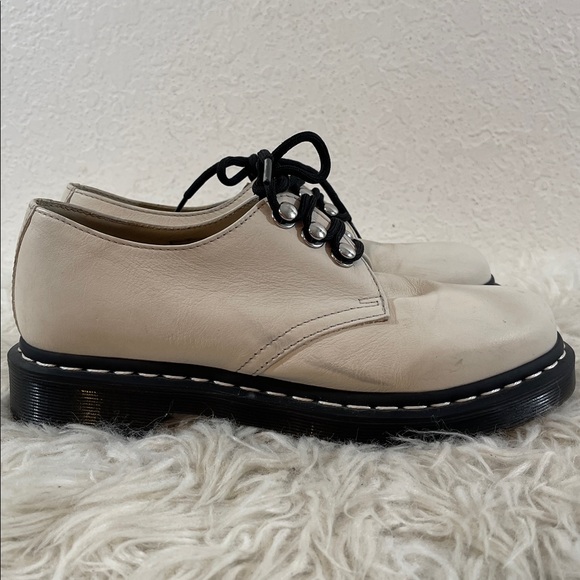 Dr. Martens 1461 HDW Ivory Oxford Hardware Leather Shoes Women’s Size 8 Unisex - Picture 5 of 12